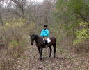 jane on a trail ride