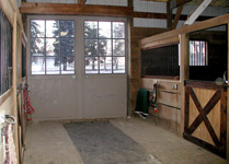mulitipane windows in west doors